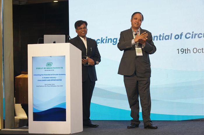 On stage at the IRI Delhi Branch technical conference