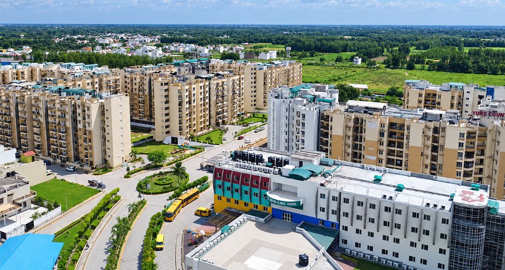 Aerial view of JURS Country integrated township, Haridwar