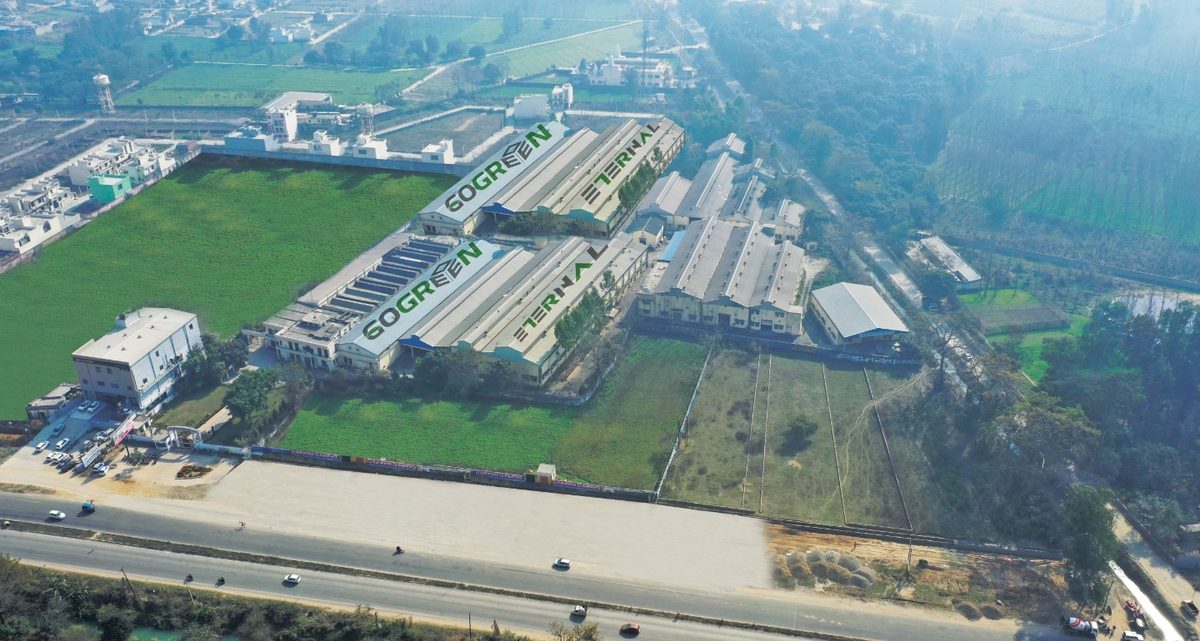 Aerial view of the GoGreen Enterprises integrated rCB manufacturing facility in Haridwar, Uttarakhand